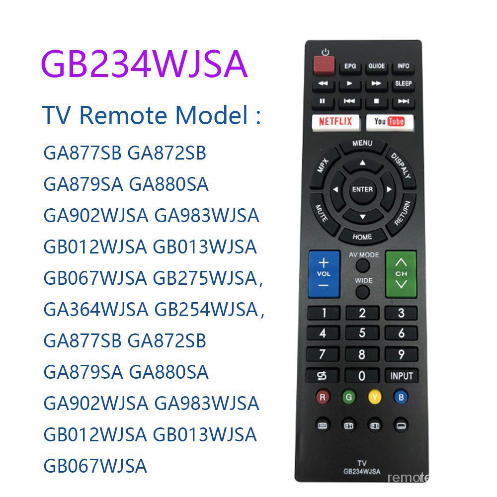 Điều khiển từ xa cho TV GB234WJSA GA877SB GA872SB Ga879Sa880Sa GA902WJSA Ga983Wsa GB012WJSA GB013WJSA GB067WJSA