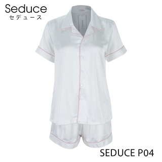 Bộ Đồ Ngủ Pijama Nữ Trơn Quần Đùi Lụa Satin Seduce P04