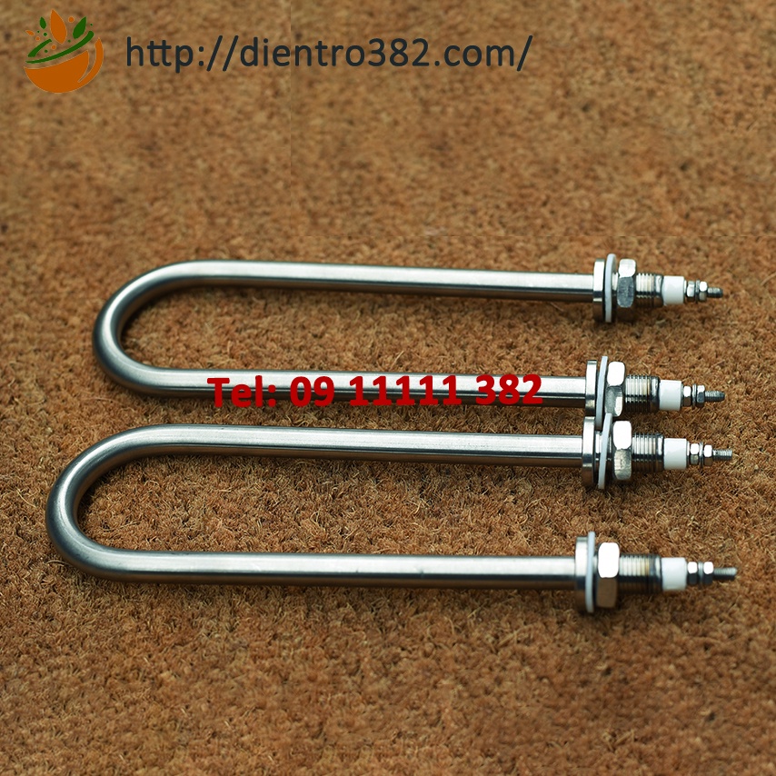 Thanh nhiệt chữ U công suất 2kw điện áp 220V chất liệu inox 304 dùng đun nước sôi và sử dụng cho nồi nấu phở