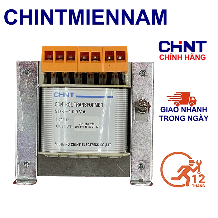 Biến Áp Cách Ly 1 Pha CHINT NDK Công Suất 25-50-100-150VA đến 500VA , Đầu vào 220/380/415V - Đầu ra 24/36/48/