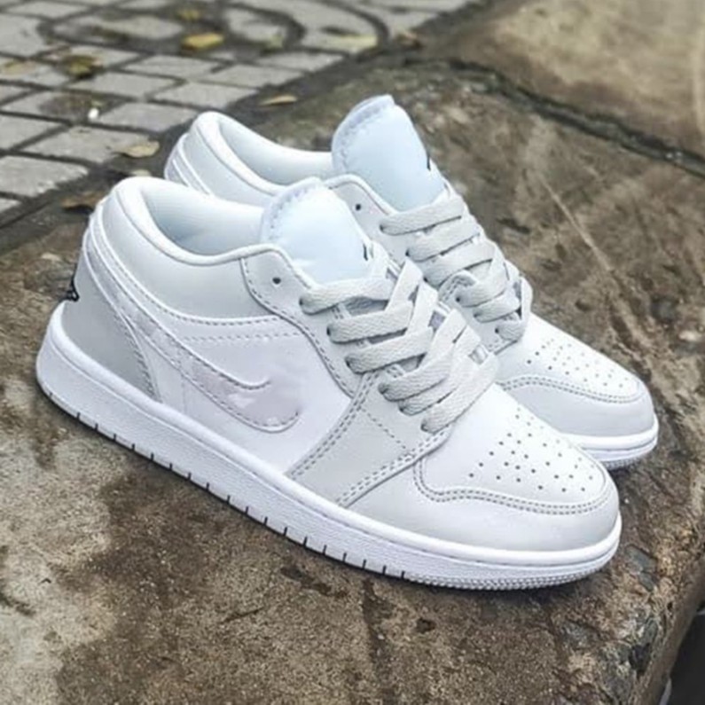 Giày Jordan 1 Low Grey Camo 1:1 Nam Nữ - Giày Sneaker JD1 Cổ Thấp Xám Camo [FREE SHIP + HỘP GIÀY + HỘP BẢO VỆ]