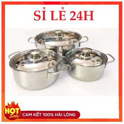 Bộ 3 Nồi INOX Sharp Cao Cấp