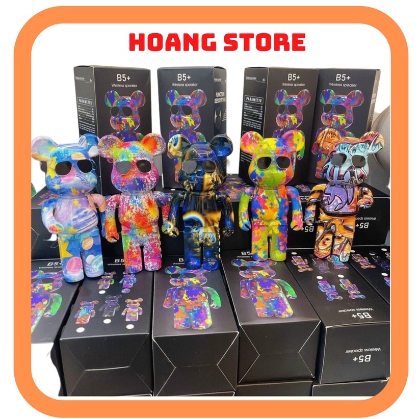 Loa Bluetooth B5+ Hình Gấu Bearbrick Kaws 2022, Âm Thanh Sống Động, Nghe Nhạc Cực Hay