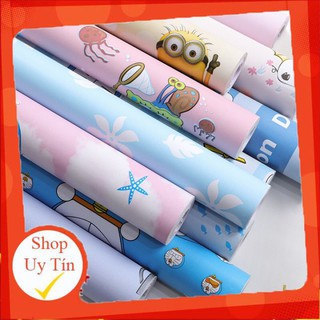 Giấy dán tường doremon⚡ sale sốc 💥xả kho⚡có keo sẵn lột ra là dán 45cm x 10 mét
