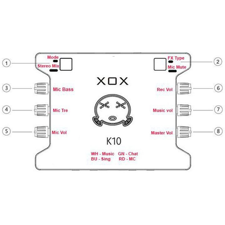 Sound card thu âm xox k10