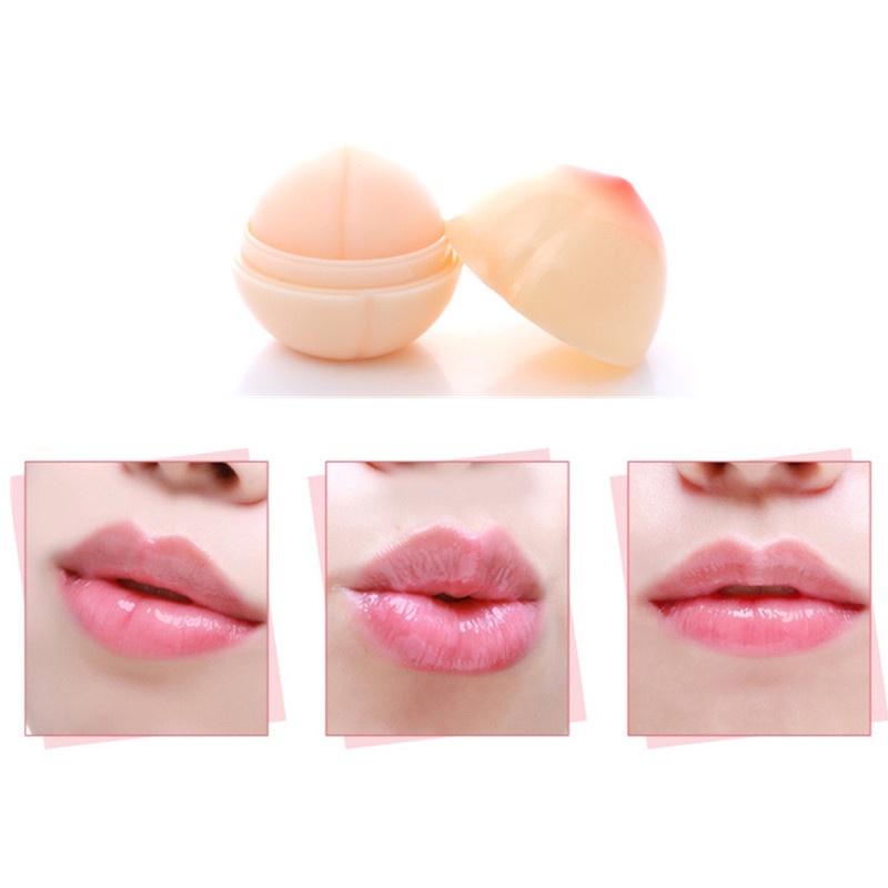 Son Dưỡng Môi Hình Quả Đào Dễ Thương Dưỡng Ẩm Không Phai Màu