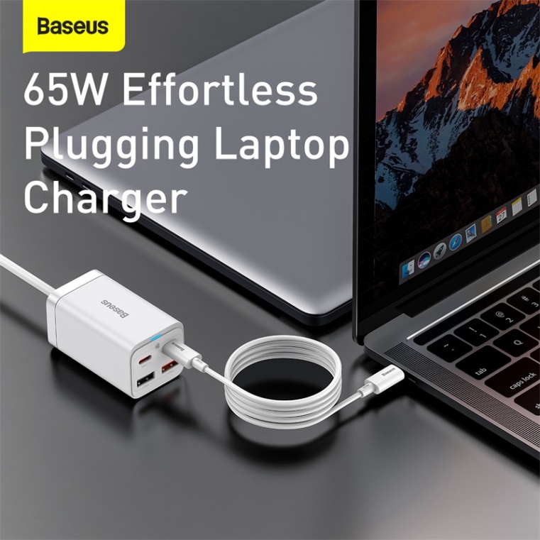 Bộ sạc nhanh Baseus 65W GaN3 Pro Bộ sạc nhanh 4 trong 1 cho iPhone 13 Pro Samsung Power Station For Laptop