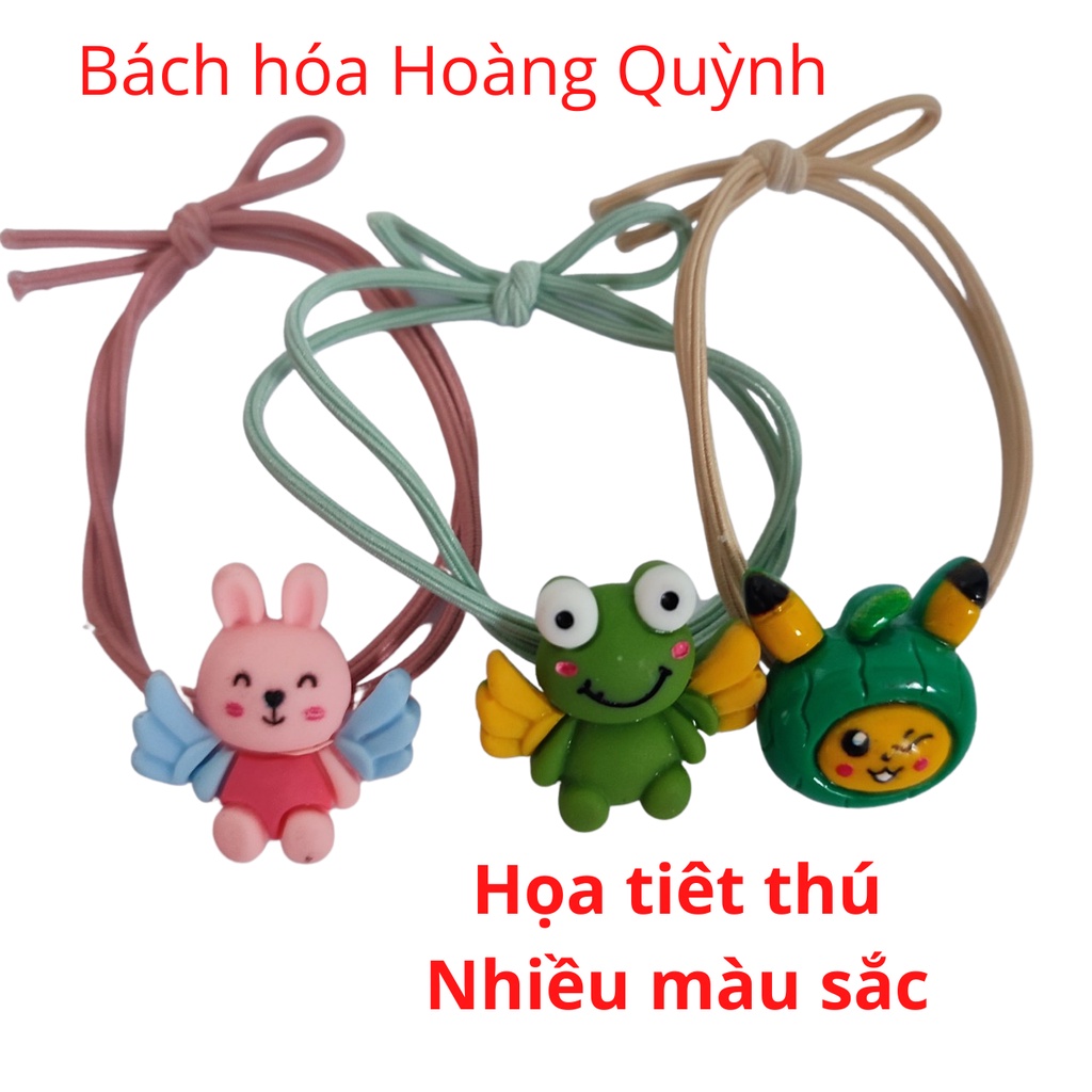 Combo 5 sợi dây cột tóc hình thú dễ thương.