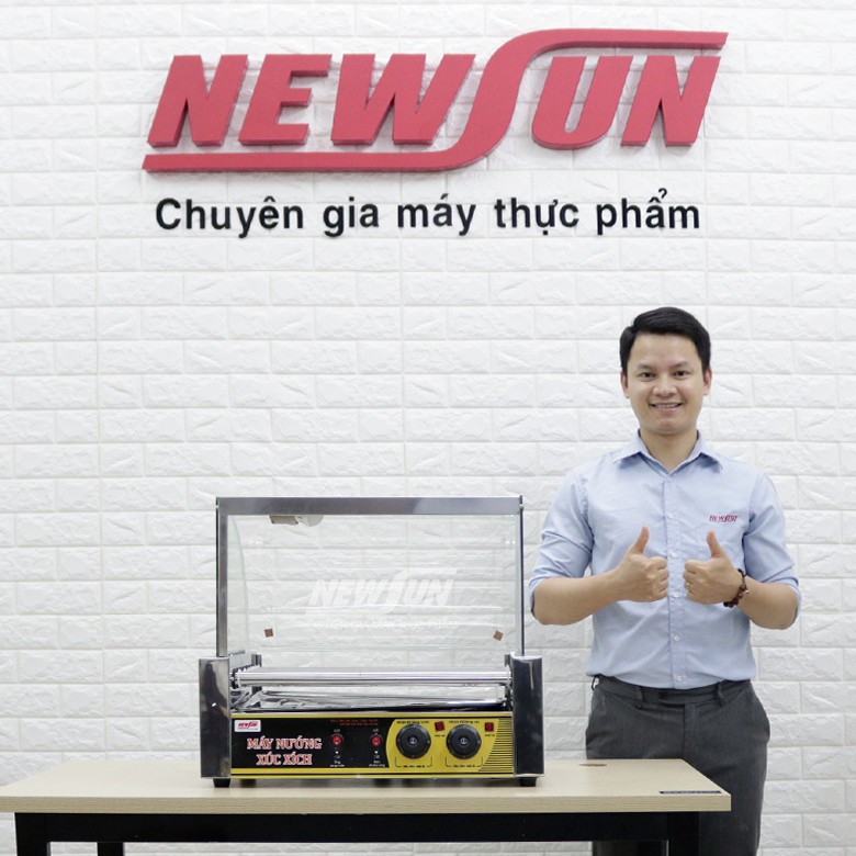 Máy nướng xúc xích 7 thanh kính cong NEWSUN - Bảo hành 12 tháng
