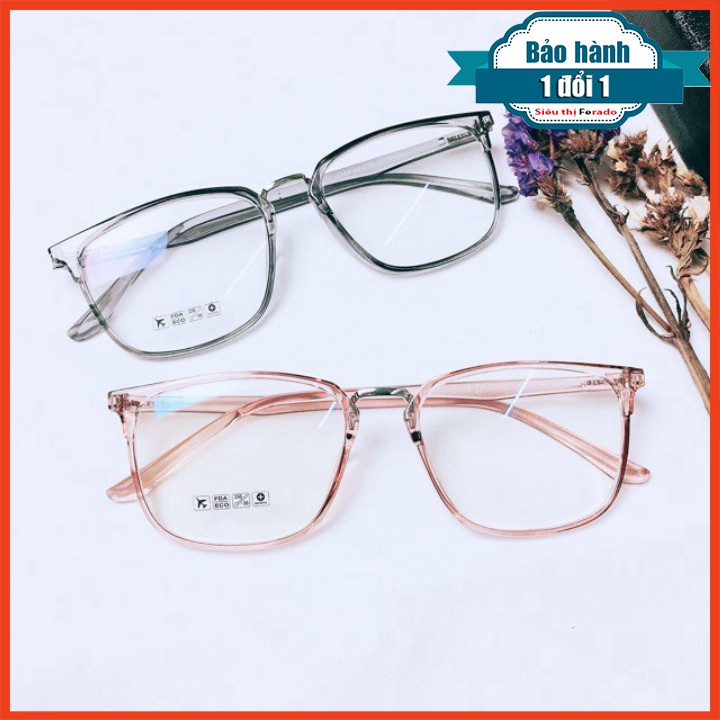 [Gía siêu rẻ] Gọng kính vuông 2164 đã đeo là XINH -Nhận Cắt Mắt-Tặng kèm hộp+khăn+Chai nước lau kính