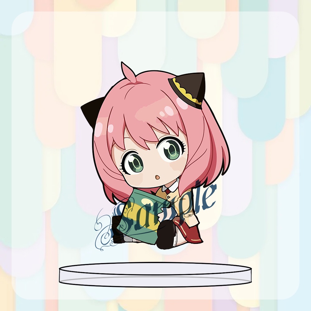 ( MINI ) Mô hình Standee in hình SPY X FAMILY ver ÔM GIA ĐÌNH ĐIỆP VIÊN anime chibi mica trưng bày