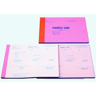 Lốc 5 quyển phiếu chi 2 Liên Giấy đẹp ( 50 bộ, 100 tờ)