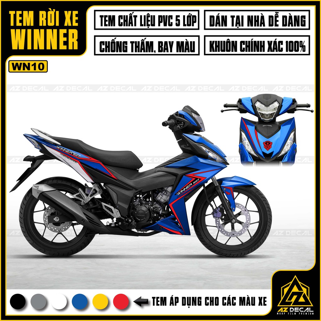 Tem Chỉ 02 Xe Winner 150 | WN10 | Chất Liệu PVC 5 Lớp Chống Thấm, Chống Bay Màu