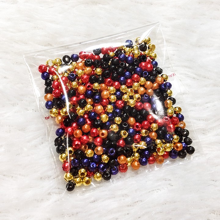 400 hạt cườm nhựa tròn 3li làm đồ handmade trang trí vòng tay dễ thương