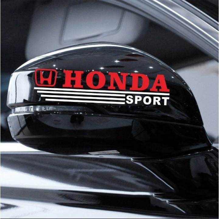 BỘ 2 TEM DÁN GƯƠNG CHIẾU HẬU Ô TÔ HONDA