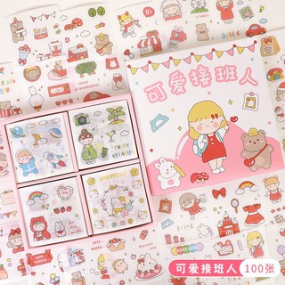 💥SET 100 TẤM STICKER HAPPY LIFE CHỦ ĐỀ CUỘC SỐNG THƯỜNG NGÀY VUI TƯƠI💥