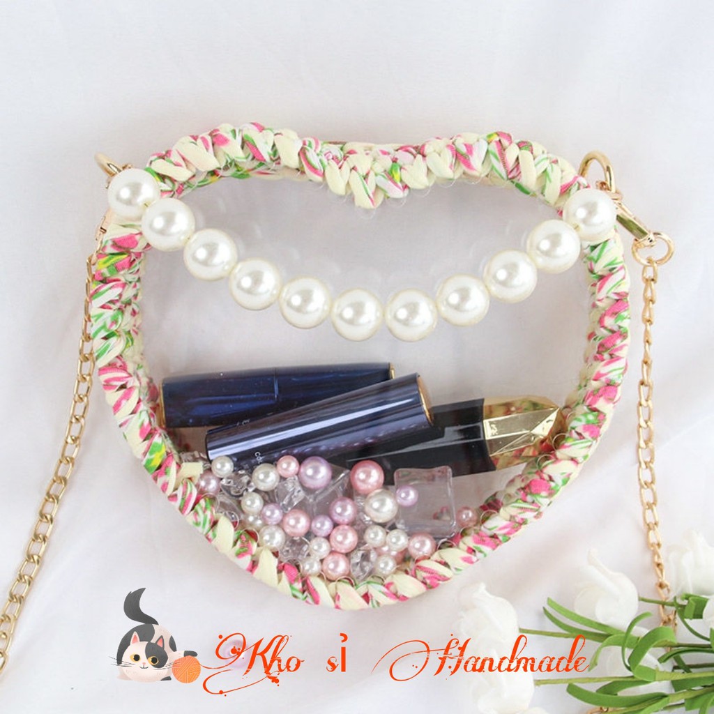 [ FREESHIP 50K ] Mica trái tim nhọn đầu chuyên làm túi xách handmade (1 tấm)