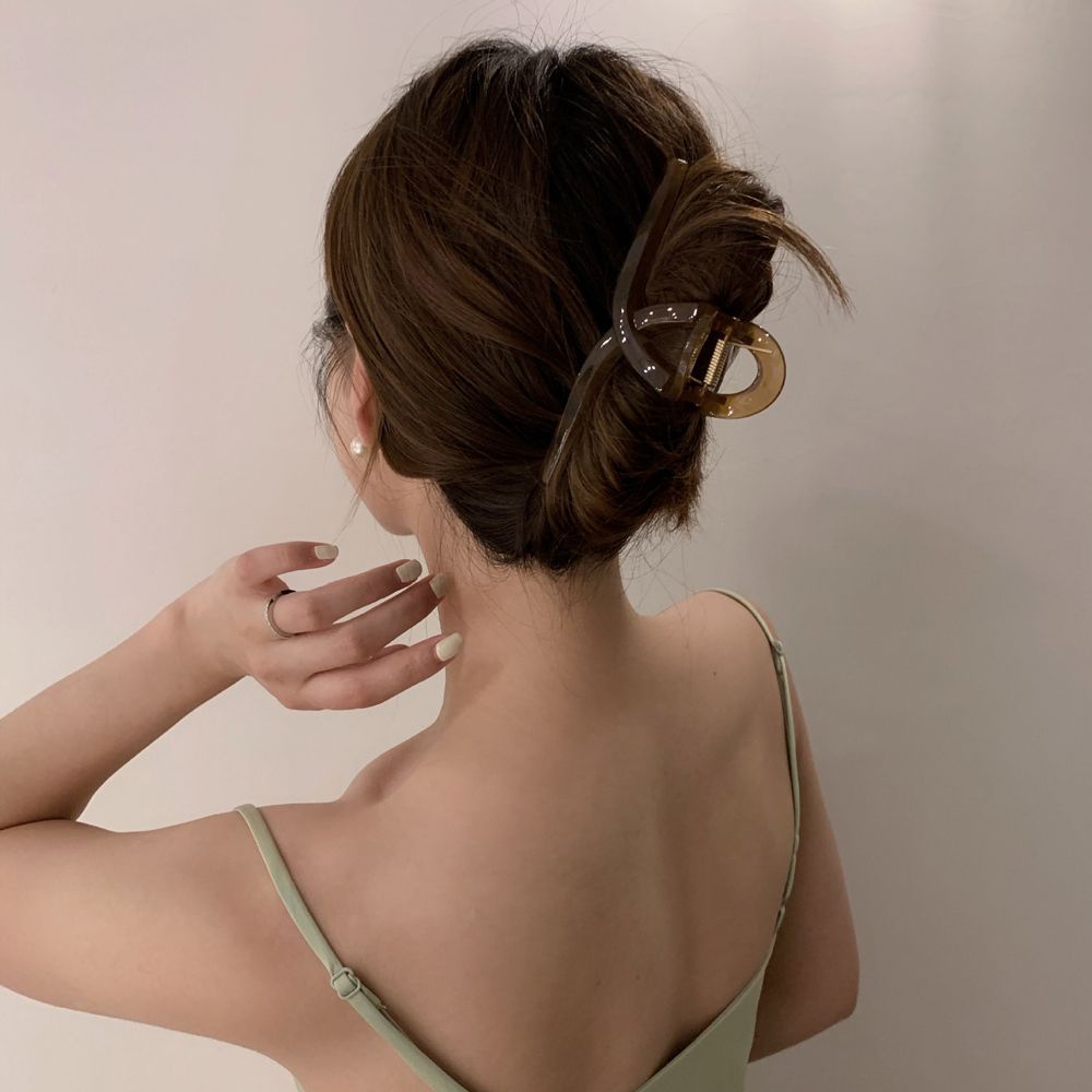 Kẹp Tóc Đuôi Ngựa Bằng Nhựa Trong Suốt Màu Kẹo Ngọt Phong Cách Hàn Quốc Cho Nữ