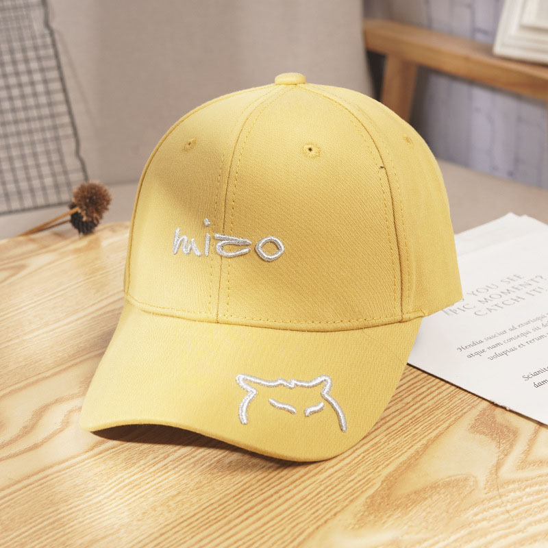 Nón Lưỡi Trai Thêu Hình Mèo Xinh Xắn