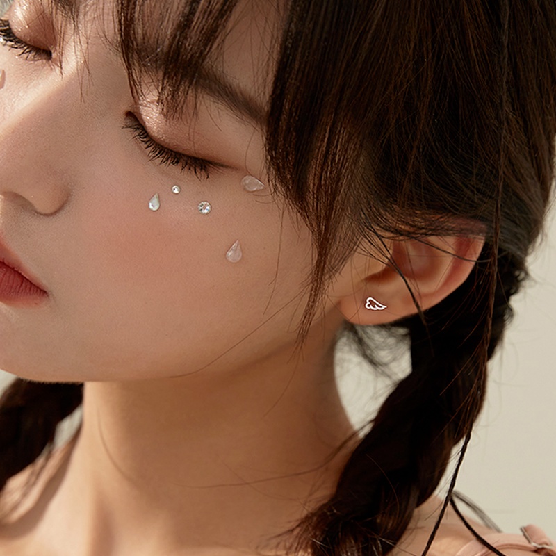 We Flower Bông tai mạ bạc 925 hình đôi cánh thiên thần xinh xắn thời trang cá tính