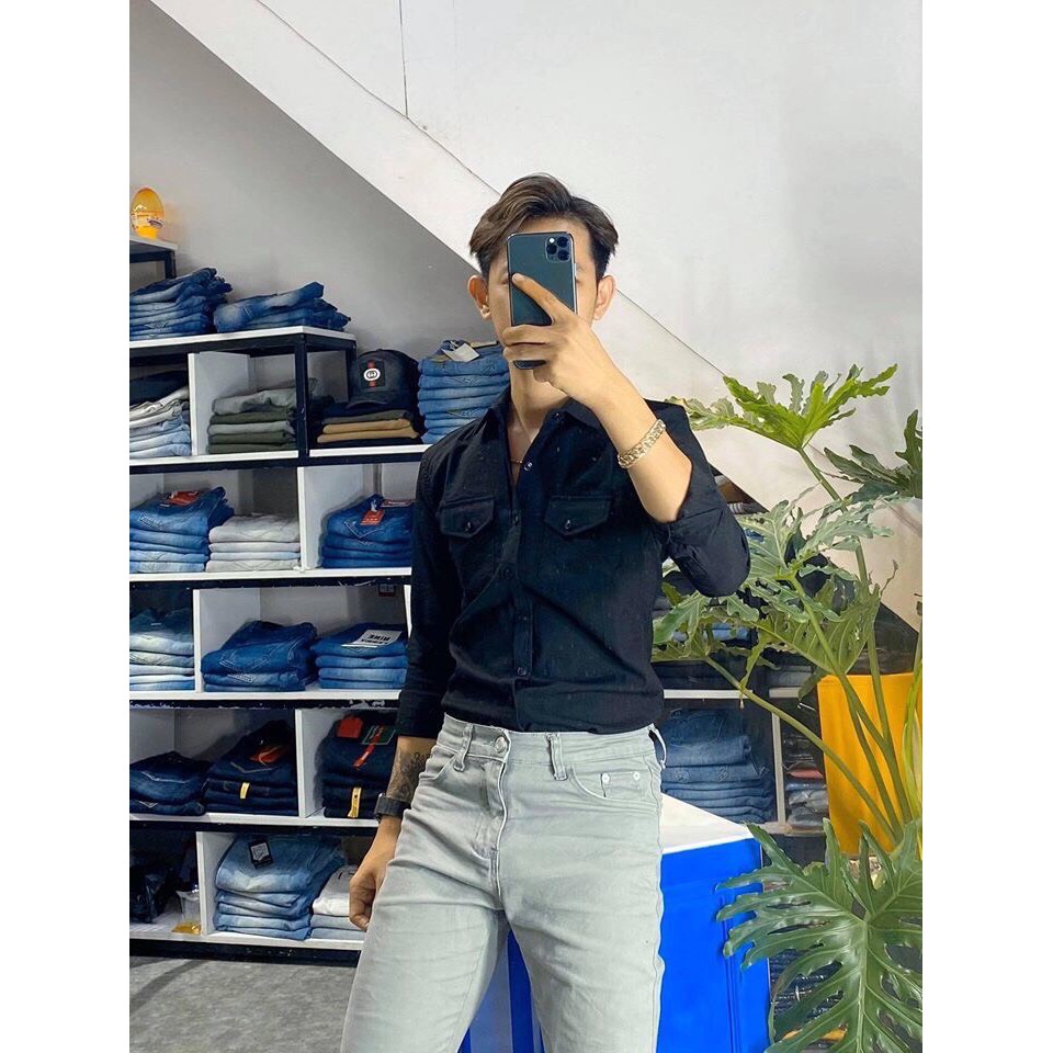 Áo Sơ Mi Nam Dài tay Hàn Quốc Đẹp Cao Cấp FAVITI SM44 | BigBuy360 - bigbuy360.vn