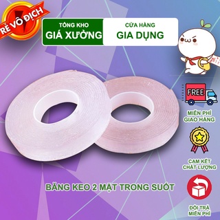 Băng keo trong - Cuộn băng dính trong suốt 2 mặt loại 3m chịu lực chịu nhiệt tốt có thể tái sử dụng nhiều lần