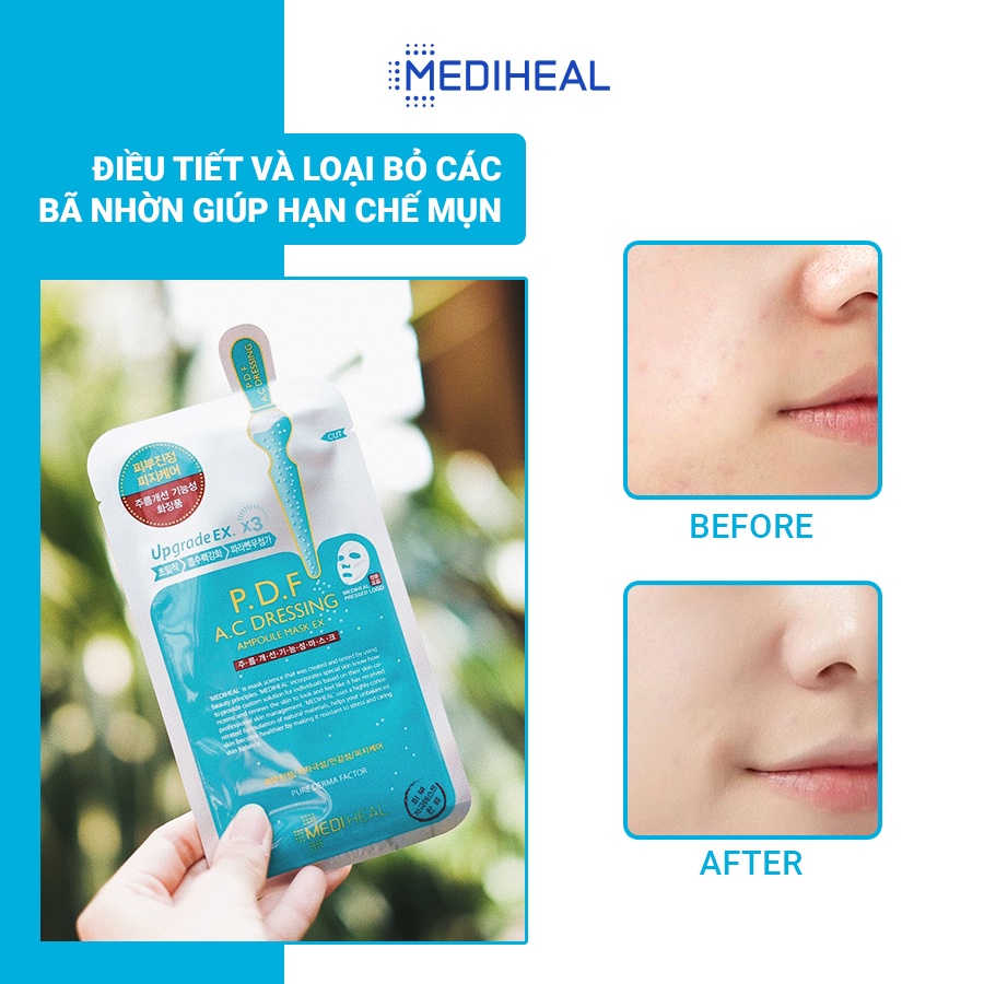 [Nhập mã COSMH22 giảm 8%] Mặt Nạ Làm Dịu Da Dành Cho Da Mụn Mediheal P.D.F AC-Dressing Ampoule Mask Ex 25ml [K7]