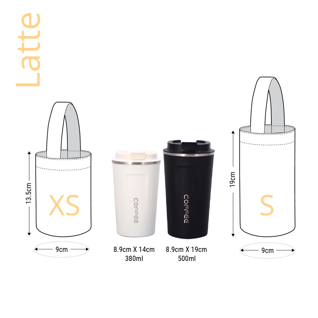 Túi vải đựng ly cafe giữ nhiệt, bình giữ nhiệt Lock & Lock, Yeti