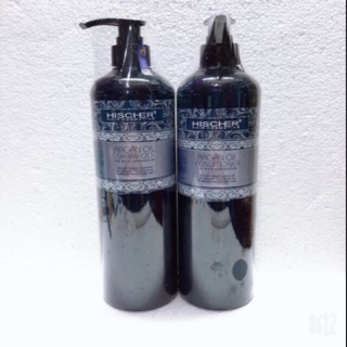 Cặp gội xả phục hồi hischer argan oil 1000ml *2