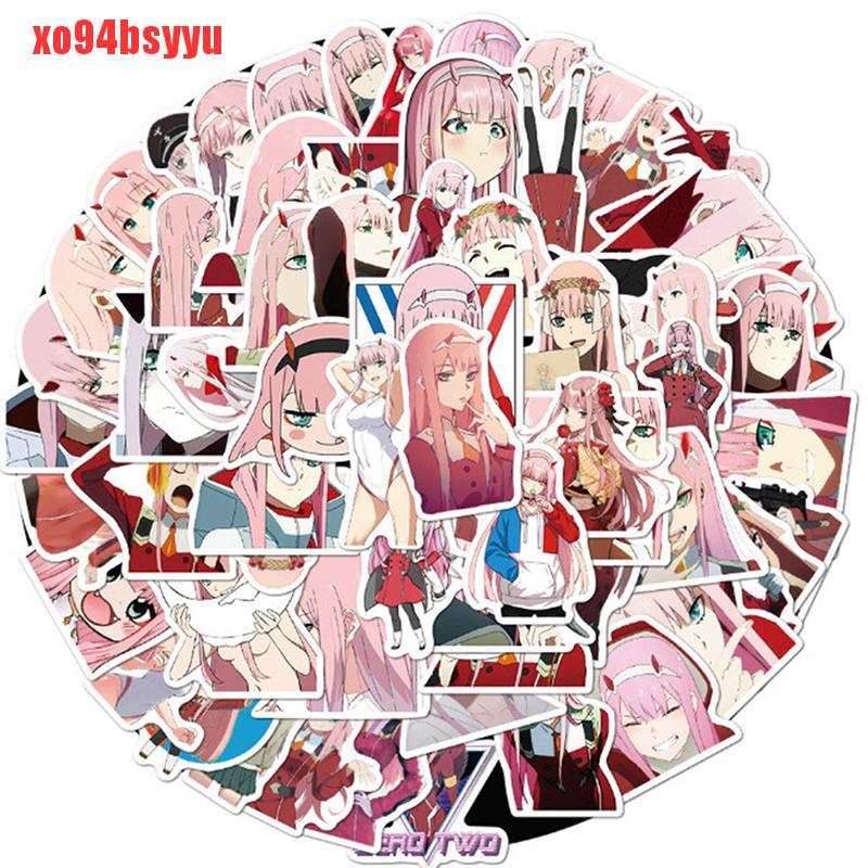 Bộ 100 Miếng Dán Hình Darling in the Franxx Cho Laptop Vali Xo94Bsyu