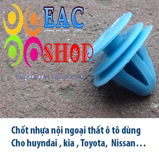CHỐT NHỰA Ô TÔ, LỞ NHỰA Ô TÔ , VÍT NHỰA Ô TÔ, ỐC NHỰA , ỐC NHỰA NỘI, NGOẠI THẤT MÃ SỐ :1020 BỘ 20 CÁI MÀU XANH