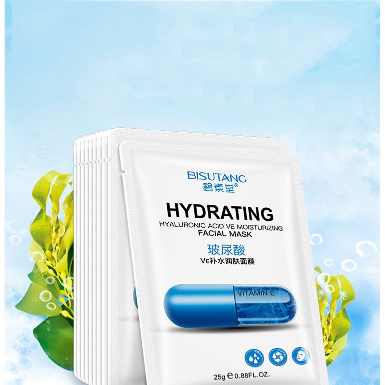 Combo 5 mặt nạ giấy dưỡng trắng da Bisutang vitamin E giúp dưỡng ẩm, da sáng màu, se khít lỗ chân lông SPU087