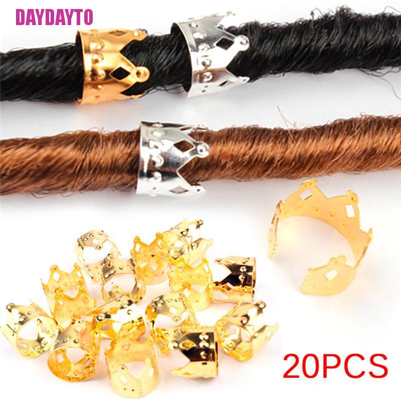 Bộ 20 Hạt Xỏ Dreadlock Màu Vàng / Bạc Tùy Chỉnh Tiện Dụng