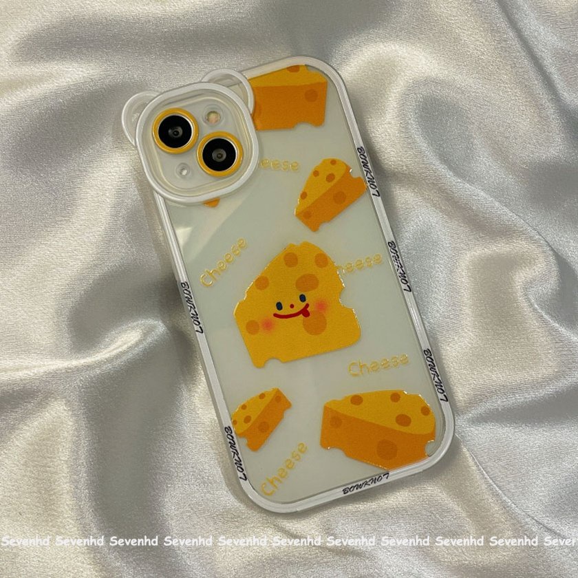 Ốp Điện Thoại Họa Tiết Tai Gấu / Phô Mai Cho iPhone 13 12 11 Pro Max Xs Max Xr X 7 8 6 6s Plus
