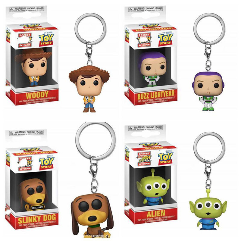 Móc khóa mô hình nhân vật hoạt hình Funko Pop Toy Story 4 Hu Di Buzz Lightyear Three Eyes