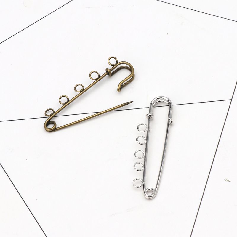 Set 10 Ghim Cài Áo 5 Lỗ Bằng Đồng Bạc DIY