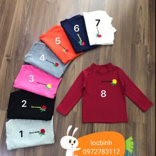 Áo cotton len cổ 3p cho bé