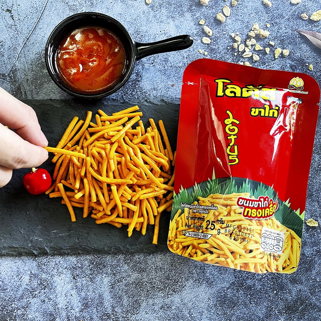 Bánh que Thái Lan Lotus Biscuit Stick gói 20g, Bim Bim Que thái đủ vị,  snack que thái lan chính hãng Tasty Food