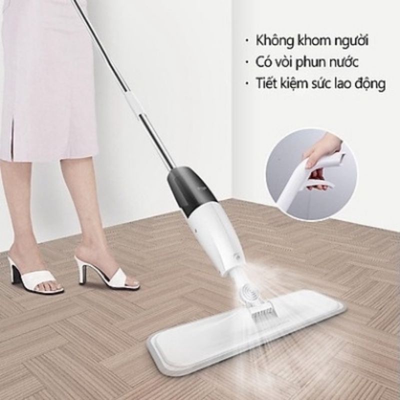 (LOẠI 1)Cây lau nhà phun sương xoay 360*