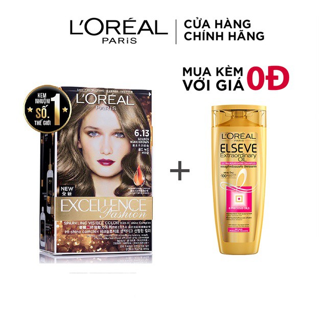 [Chính hãng]  Kem nhuộm dưỡng tóc màu thời trang L'Oreal Paris Excellence Fashion 172ml