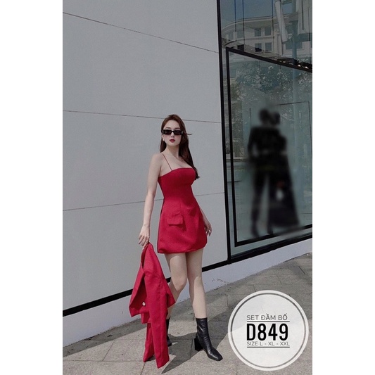 Bigsize Set đầm bố D849