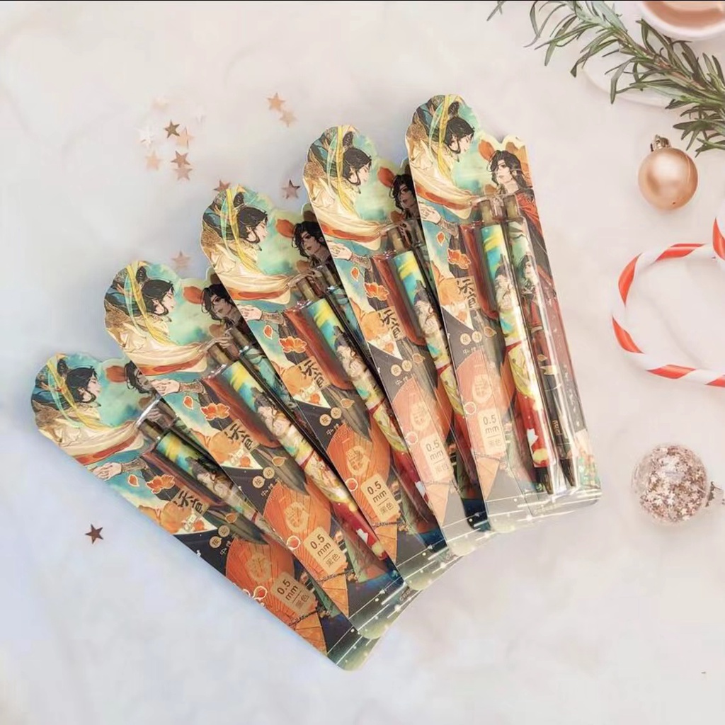 Set 2 bút bi nước Thiên Quan Tứ Phúc manhua hàng chính hãng Bilibili