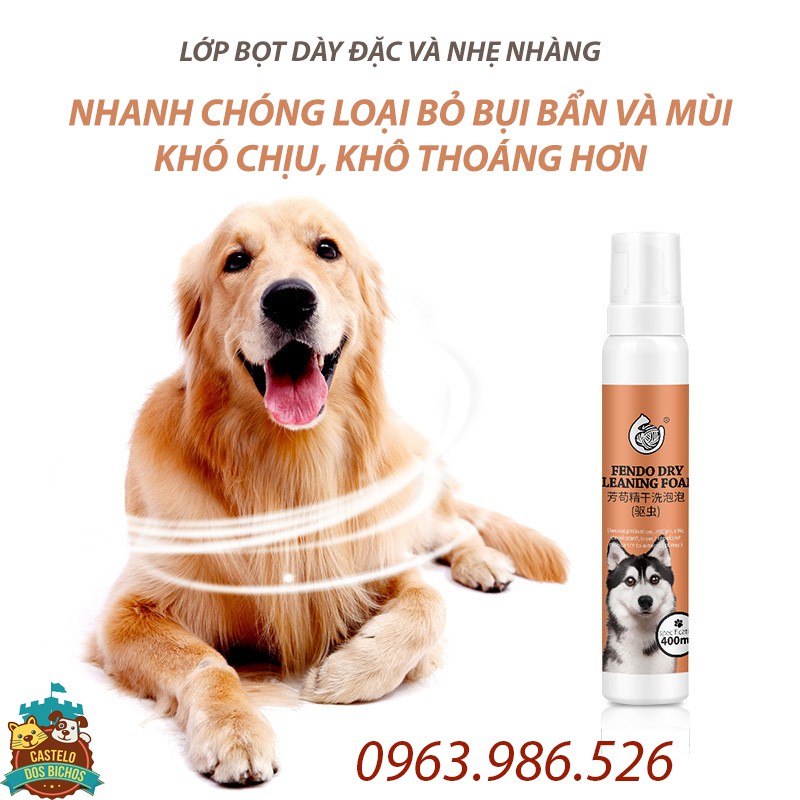 Xịt Tắm Khô Chó Mèo [Chính Hãng]  - Xịt Tắm Khô Cho Thú Cưng[Chính Hãng]