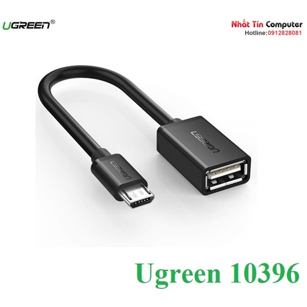 Cáp OTG Micro USB 2.0 dài 12cm Ugreen 10396 chính hãng