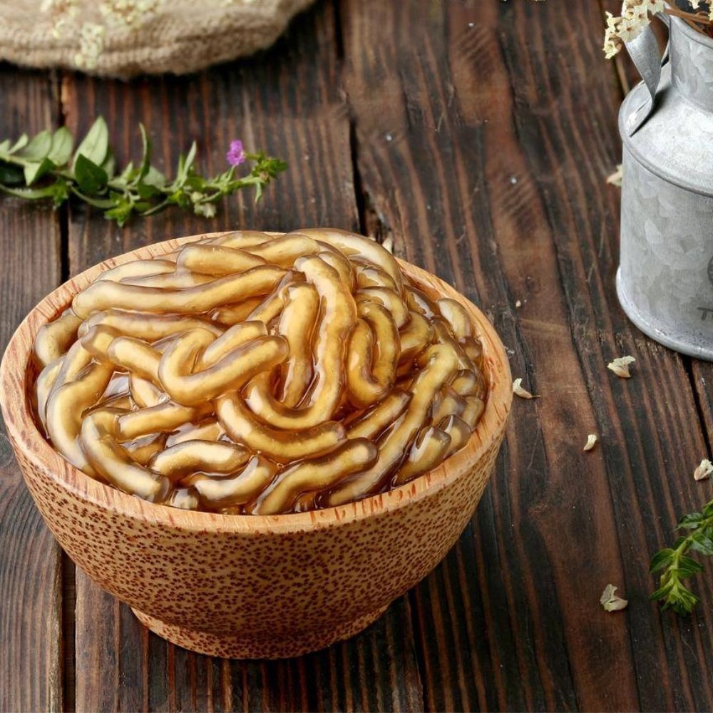 Trân châu sợi KRUBO - Topping thơm ngon siêu sạch đậm vị túi 800g - Trân châu sợi vàng đẹp, dai dẻo