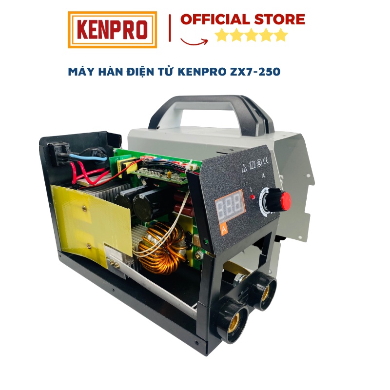 Máy Hàn Điện Tử Kenpro ZX7-250 Hàn Đến Que 4.0mm Hàn Liên Tục Que 3.2mm Bảo Hành 12 Tháng