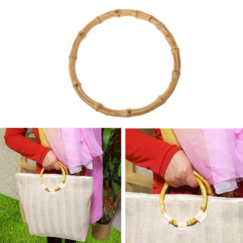 1 Quai Túi Xách Hình Tròn Bằng Tre Diy