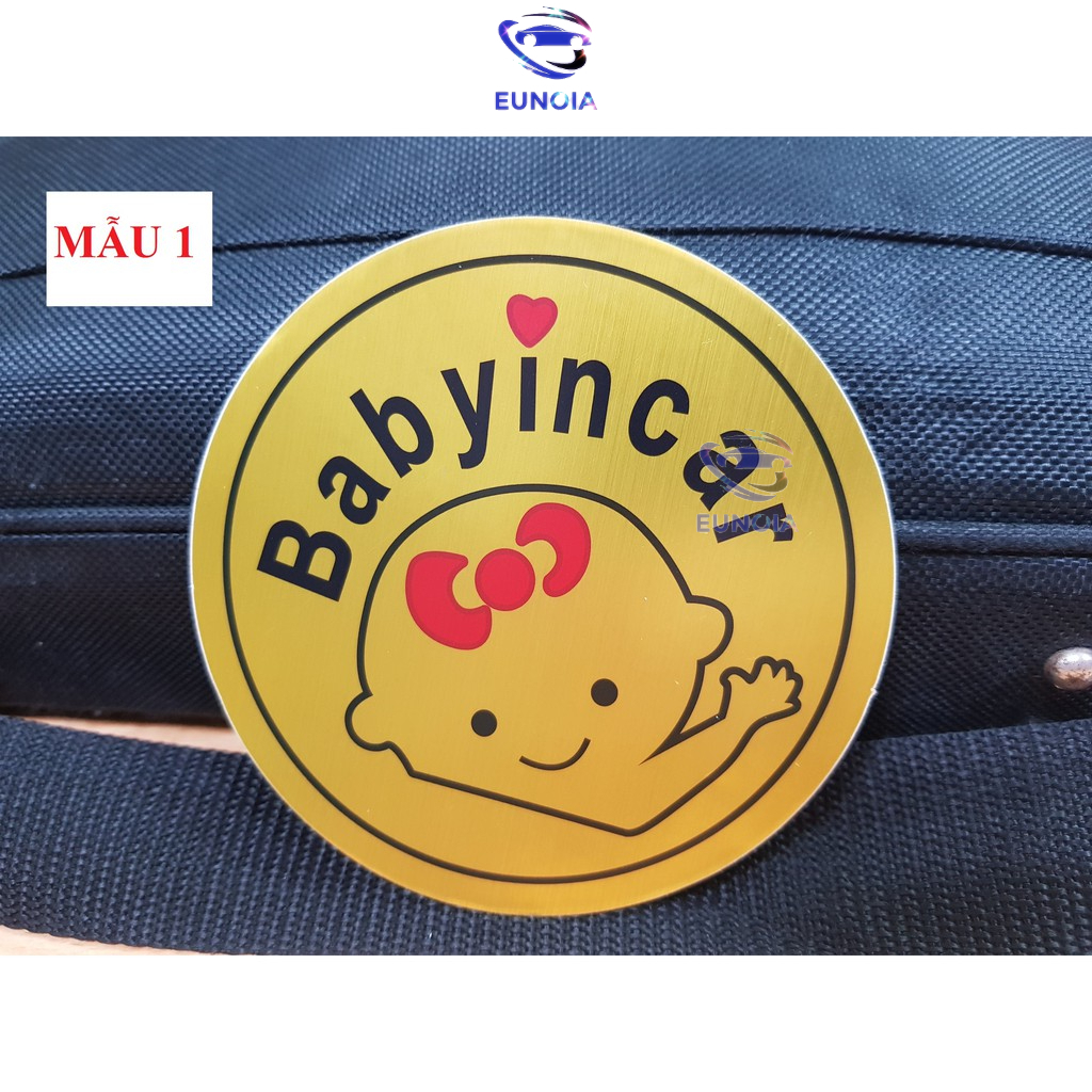Miếng dán phản quang xe Ô tô Baby In Car