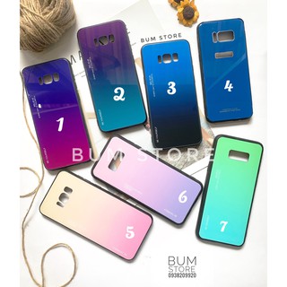 Ốp lưng kính Ombre viền dẻo samsung Galaxy S8 Plus