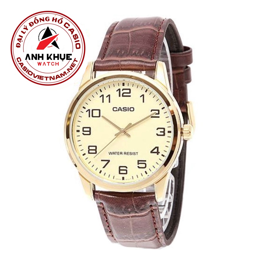 Đồng Hồ Nam Casio MTP-V001GL-9BUDF Dây Da - 3 Kim - Chống Nước
